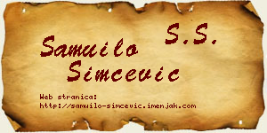 Samuilo Simčević vizit kartica